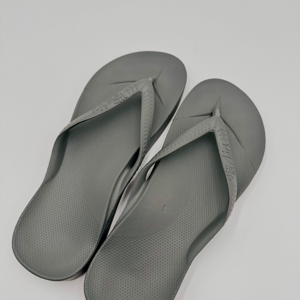 Archies Arch Support Flip Flops Womens US 10 Mens 9 Gray Neutral Unisex Summer - Picture 12 of 13